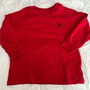 Red Ralph Lauren Long Sleeve Baby Tee